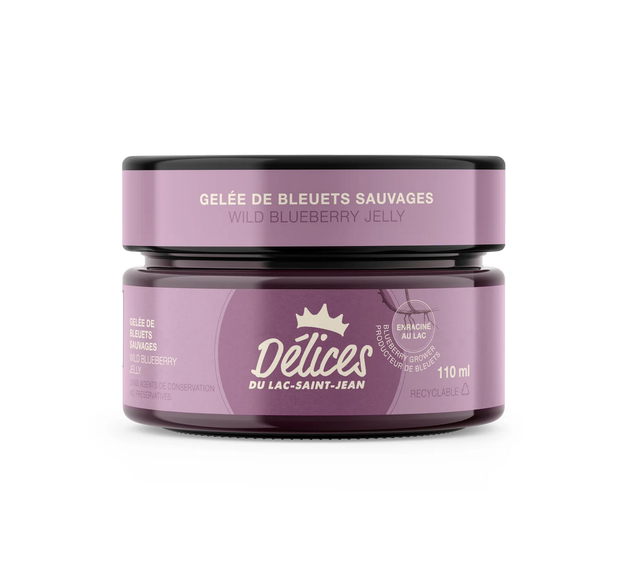 Gelée de bleuets sauvages - Délices du Lac - 110 ml
