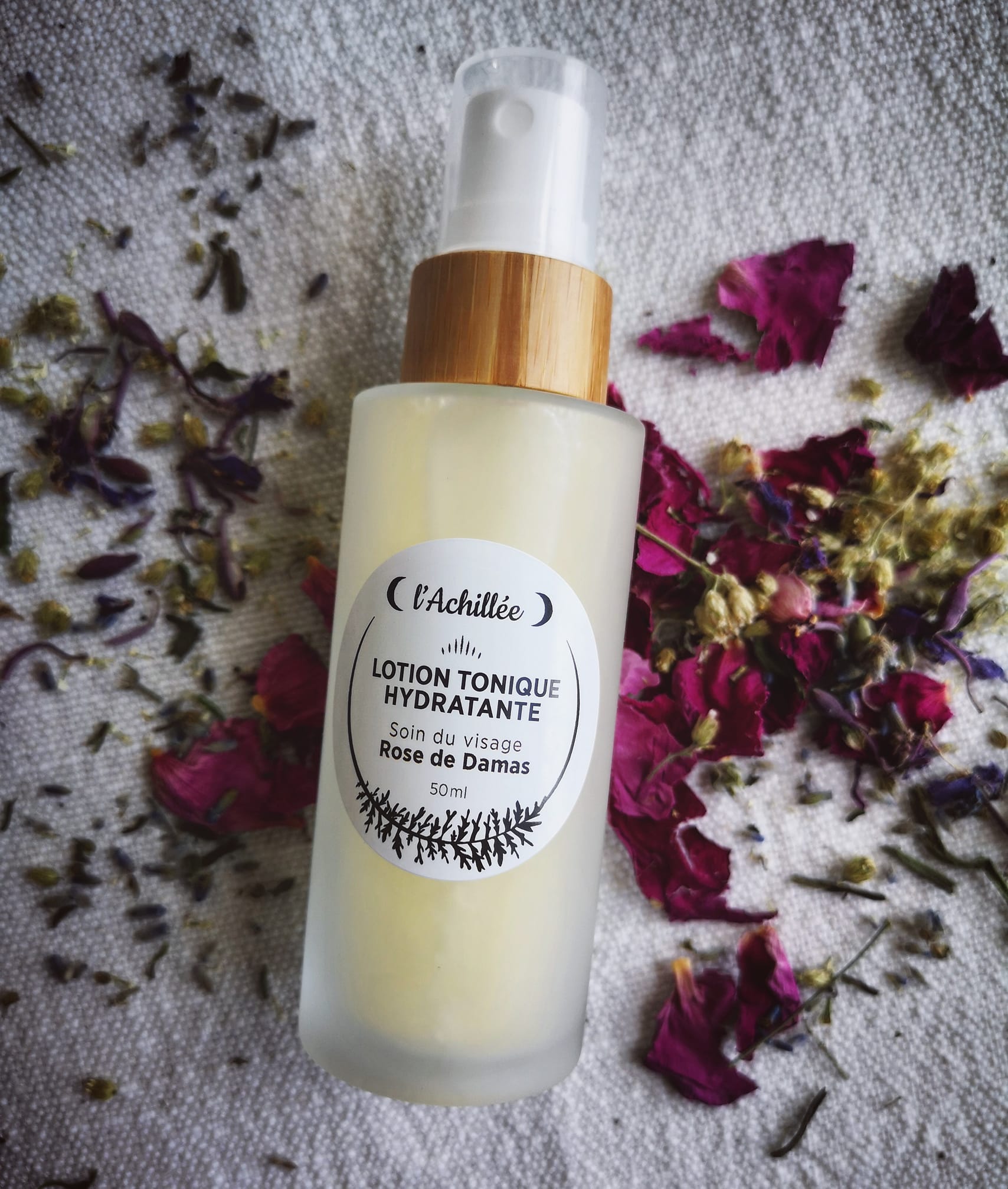 Lotion tonique à la rose - 50ml - L'Achillée