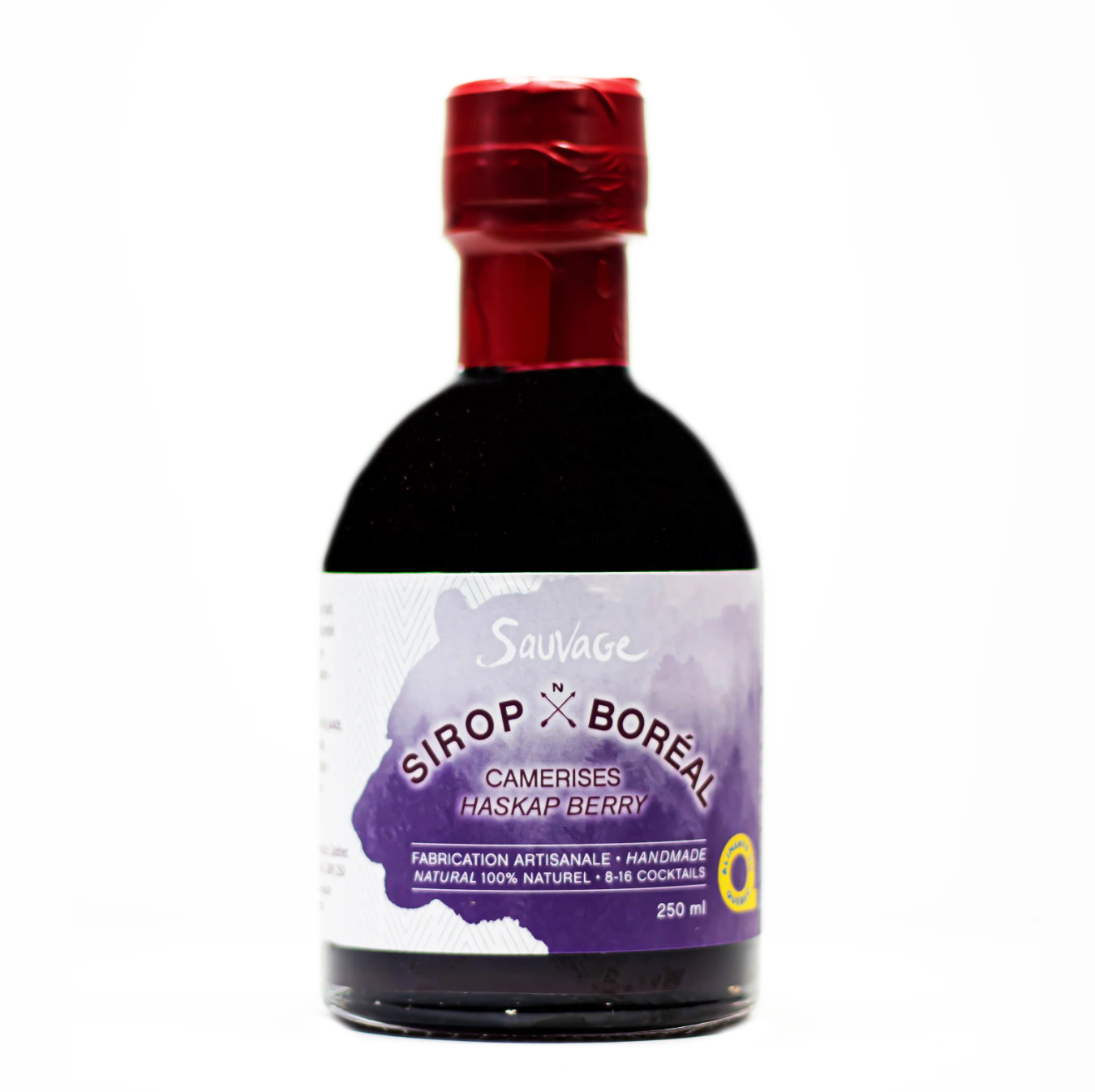 Sirop Boréal sauvage camerises - Camerises Mistouk - 250 ml