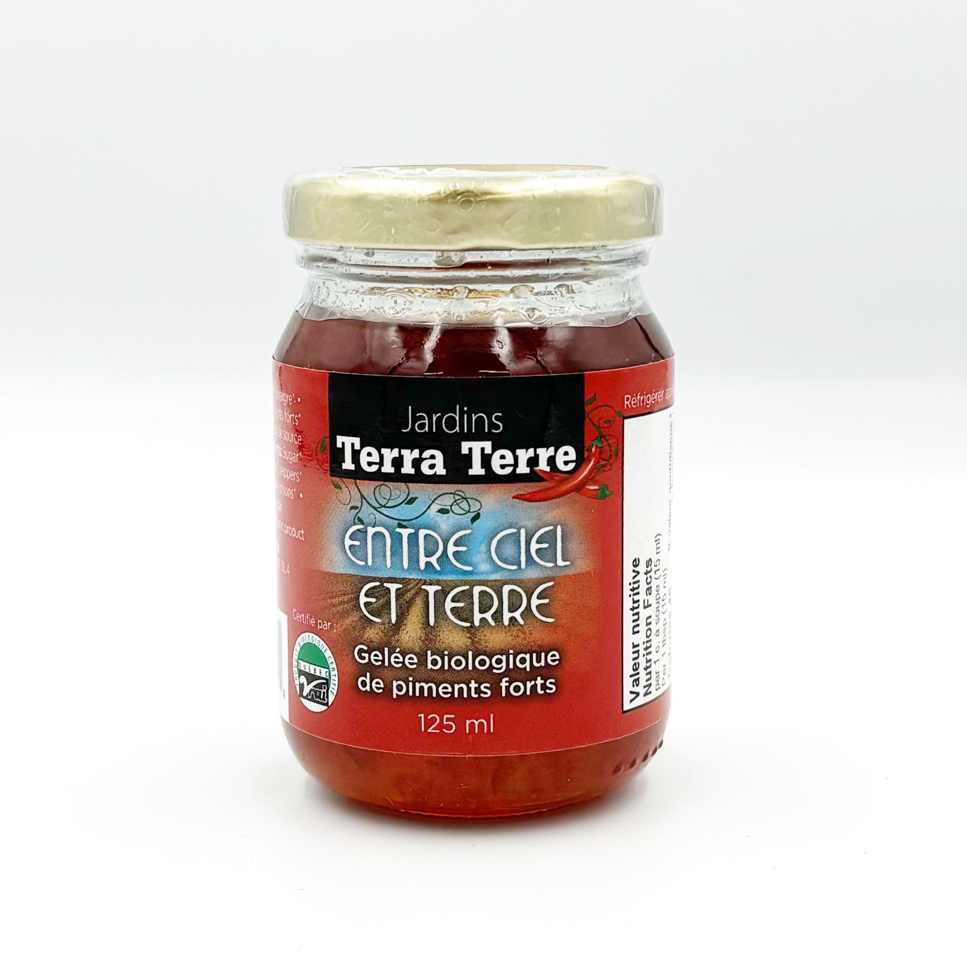 Gelée de piments forts bio - Jardins Terra Terre - 125 ml