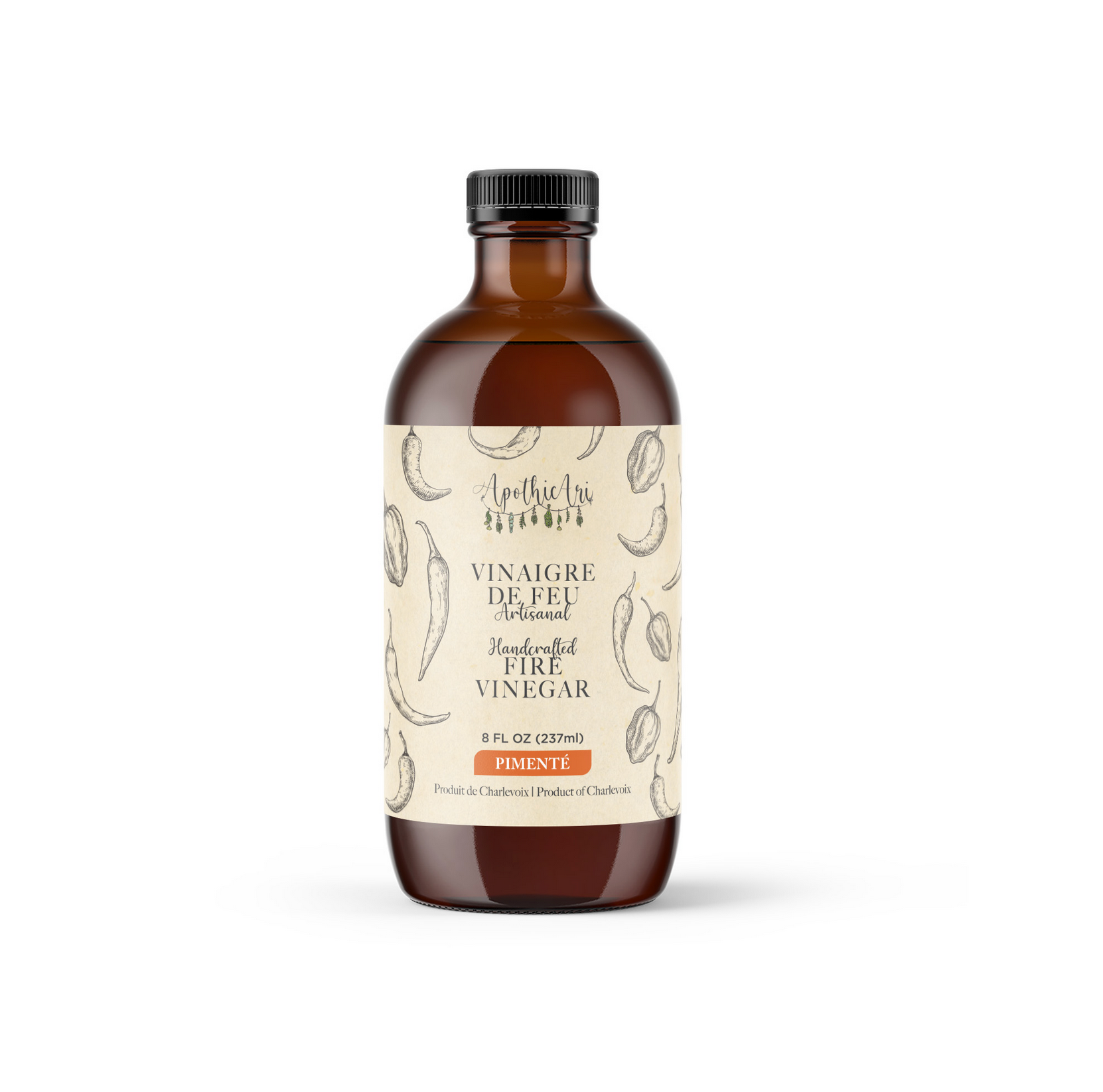 Vinaigre de feu Pimenté - ApoticAri - 237 ml