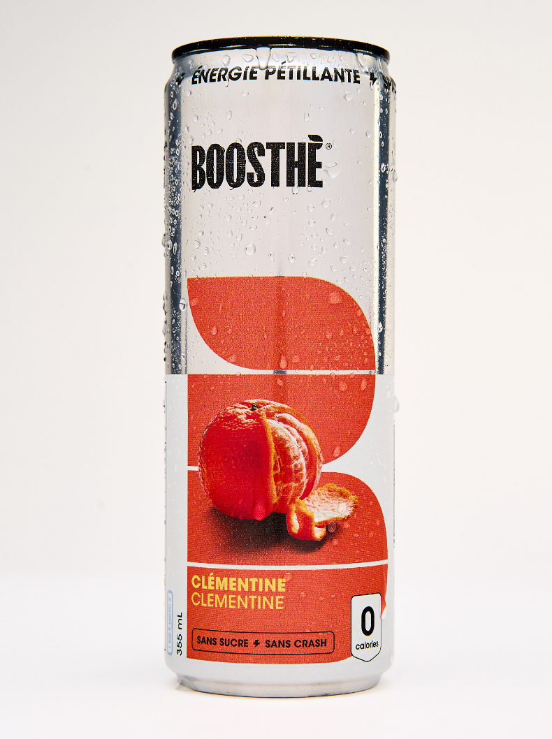 Eau pétillante Clémentine - Boosthé - 355 ml