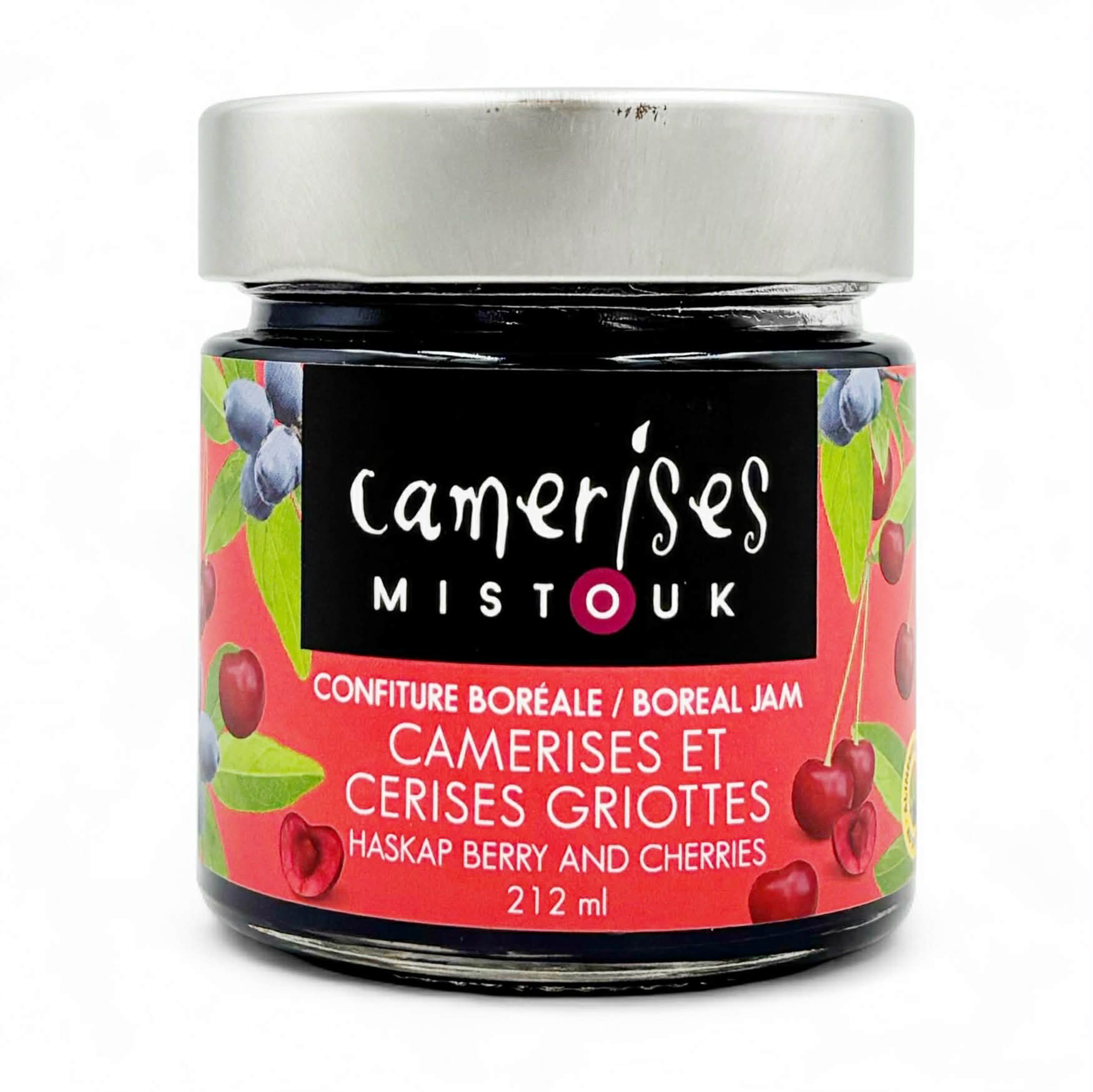 Confiture boréale camerises et cerises griottes - Camerise Mistouk - 212 ml