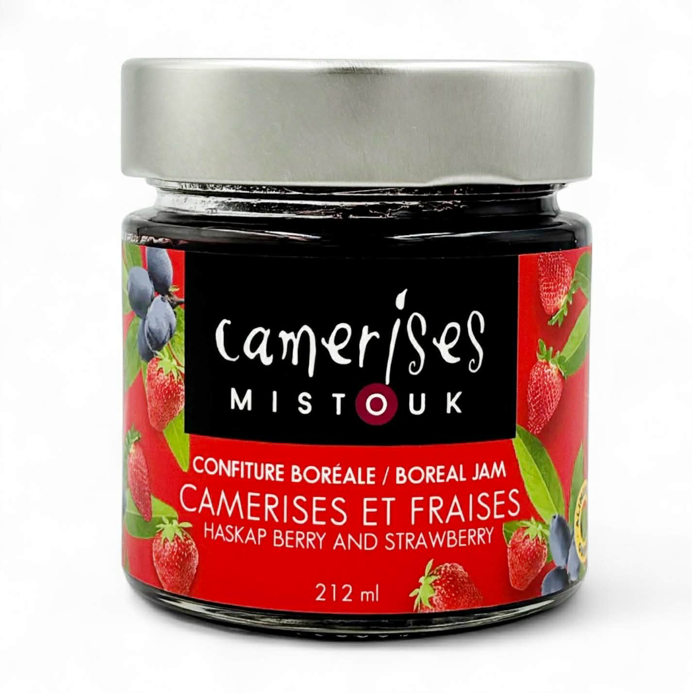 Confiture boréale camerises et fraises - Camerises Mistouk - 212 ml