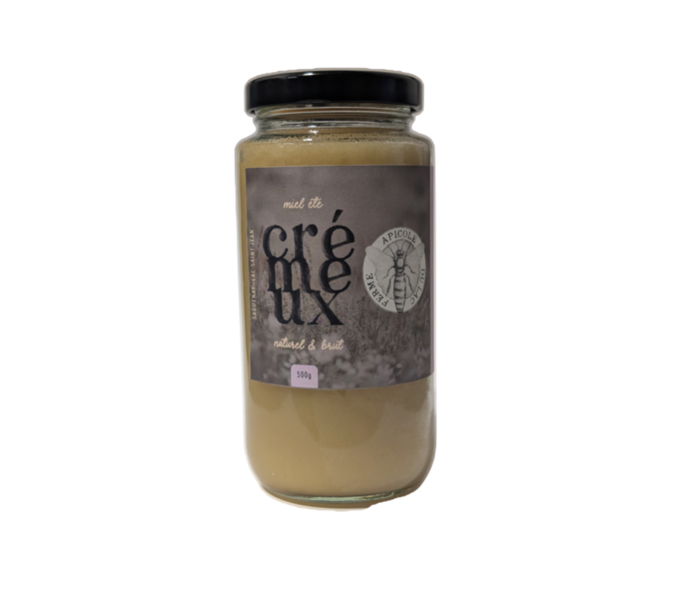 Miel crémeux brut d'été - Ferme apicole du lac - 500 g