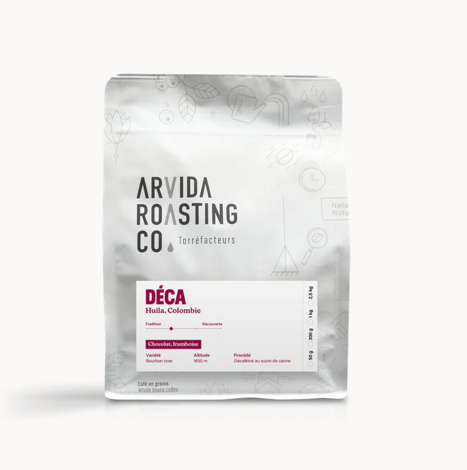 Café Décaféiné en grains - Arvida Roasting co. - 300 g