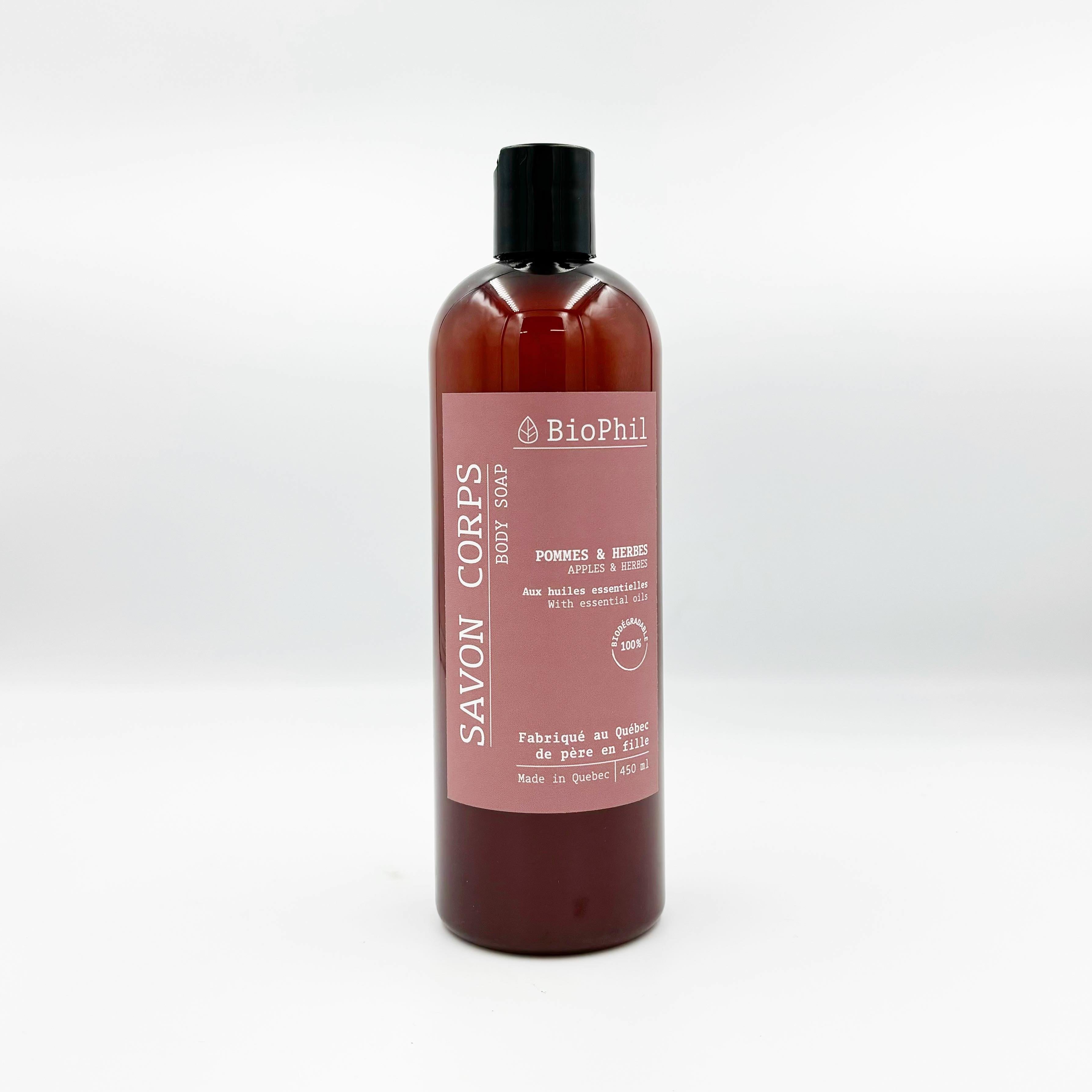 Savon corps Pommes et herbes - BioPhil – 450ml
