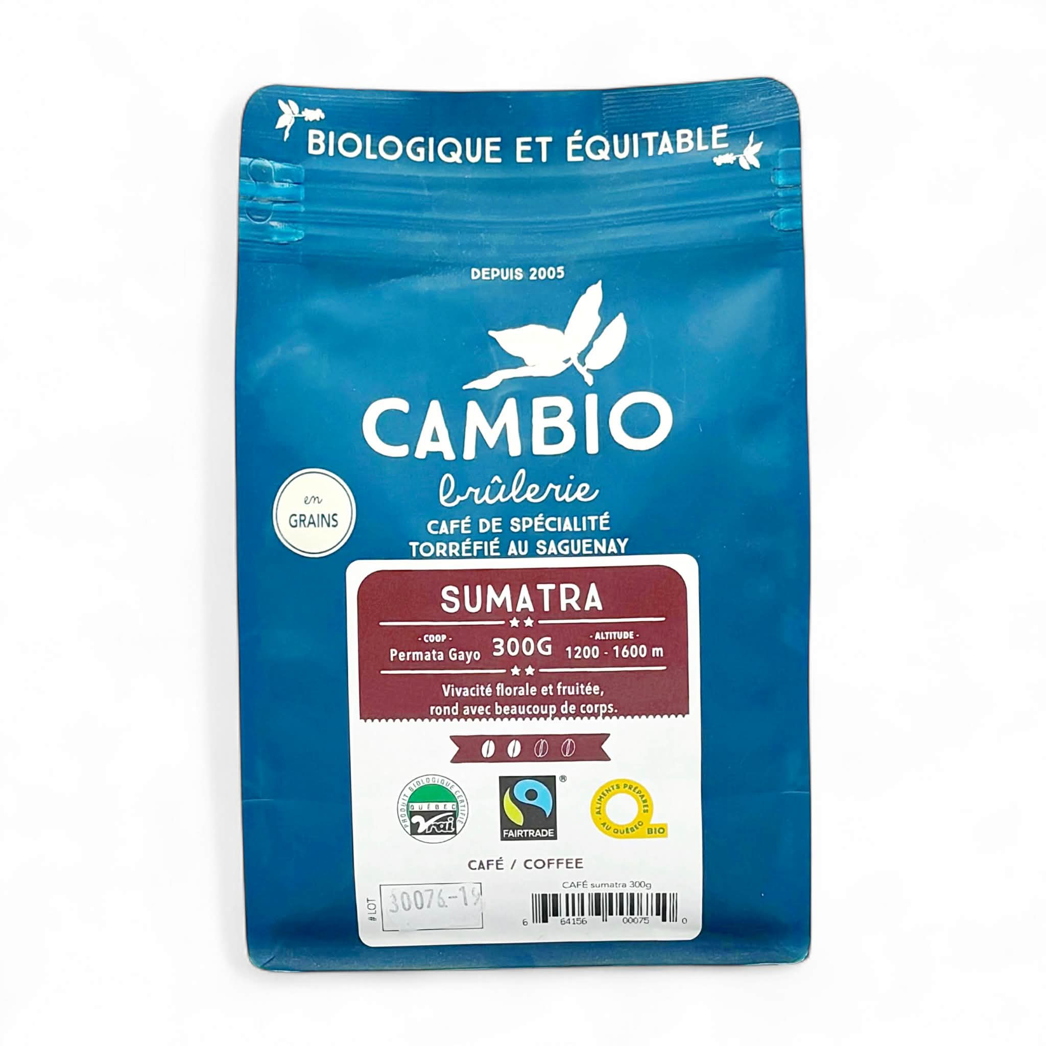 Café Sumatra bio équitable - 300g - Cambio