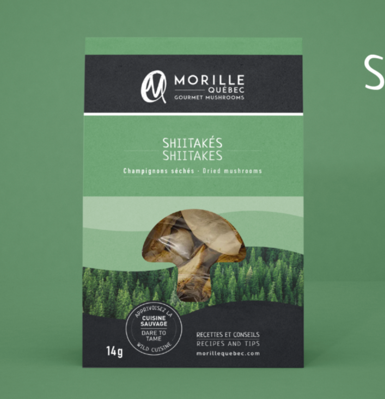Champignons séchés - Shiitakés - Morille Québec - 14g