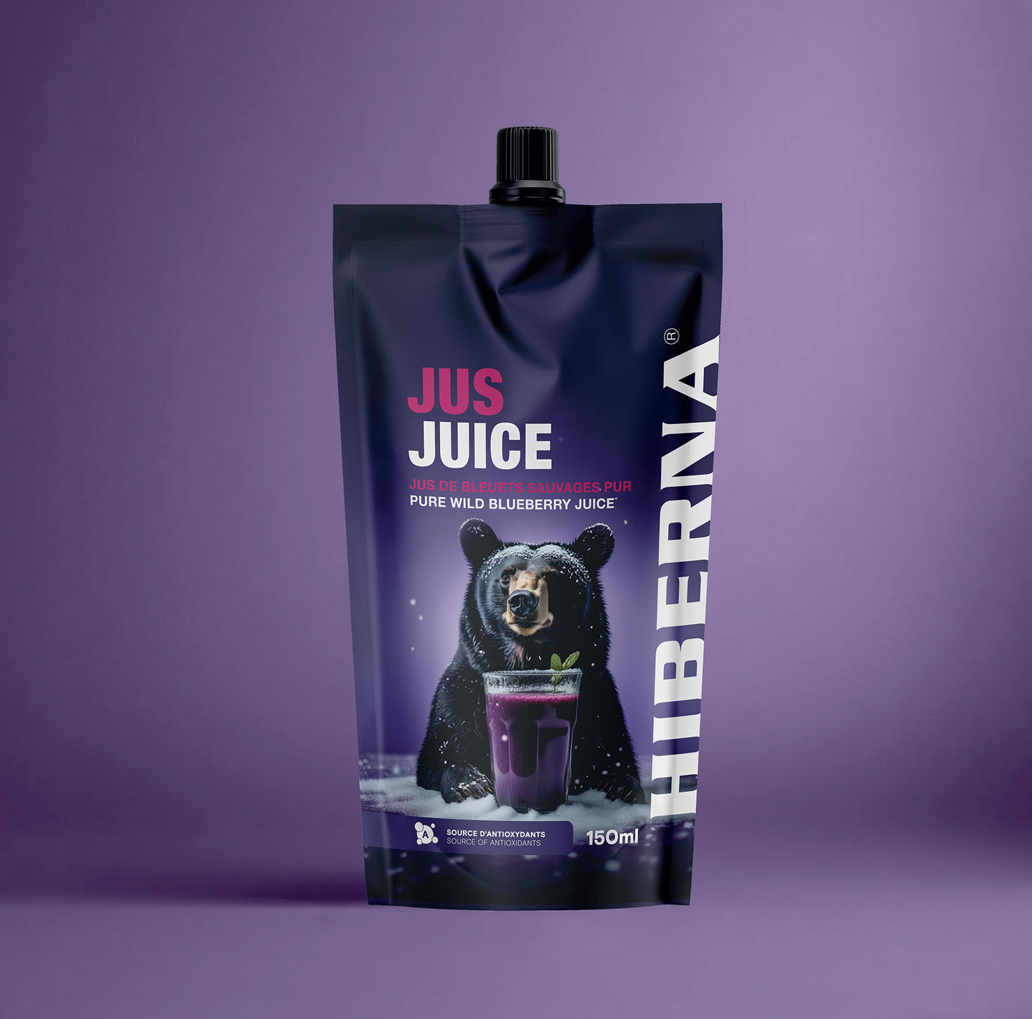 Jus de bleuets sauvages - Hiberna - 150 ml