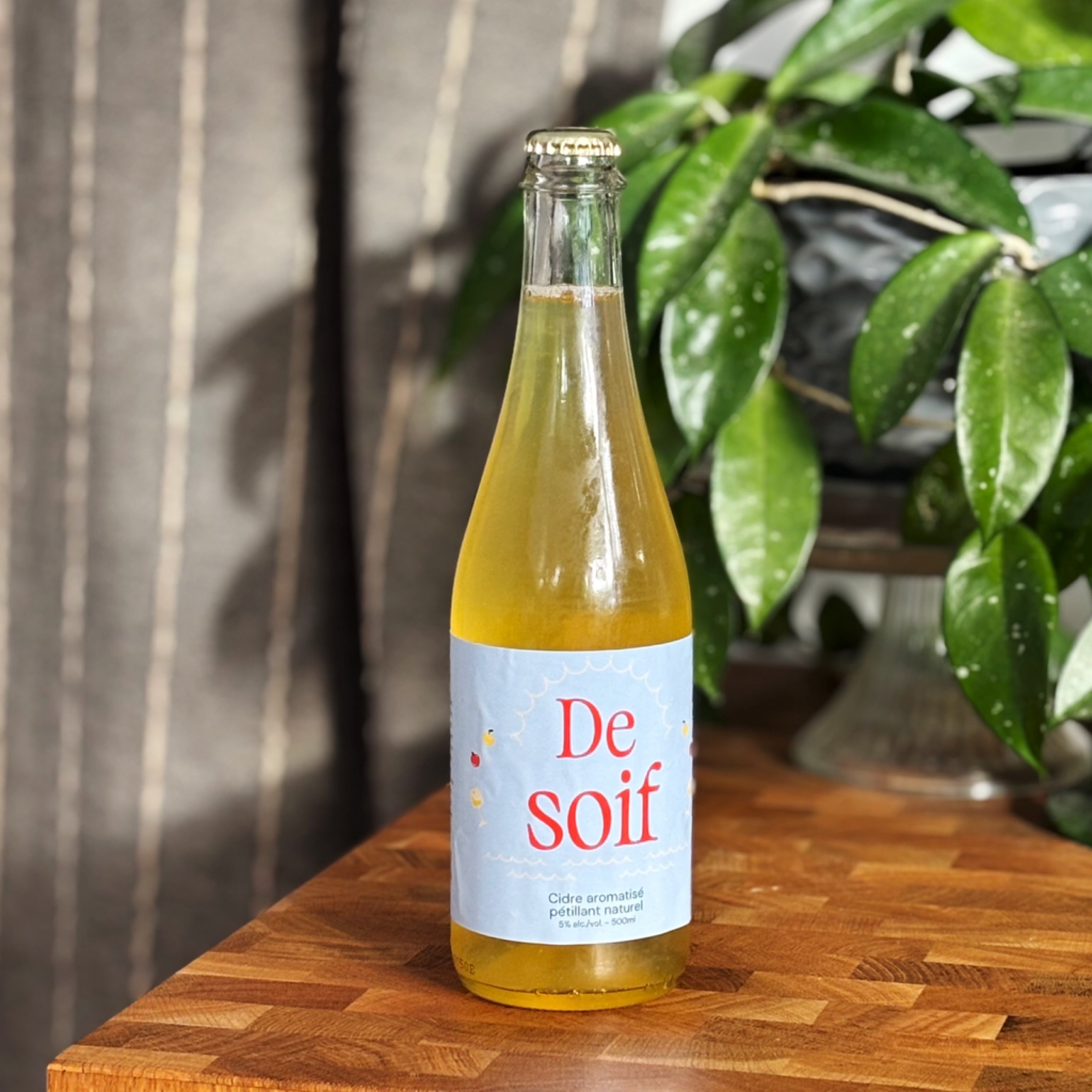 De Soif cidre aromatisé - 5% - Ibride cidre nature - 500 ml