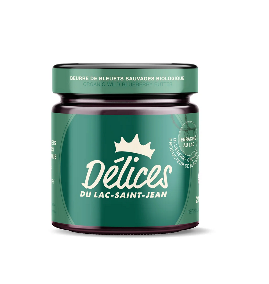 Beurre de bleuets bio - Délices du Lac - 212 ml