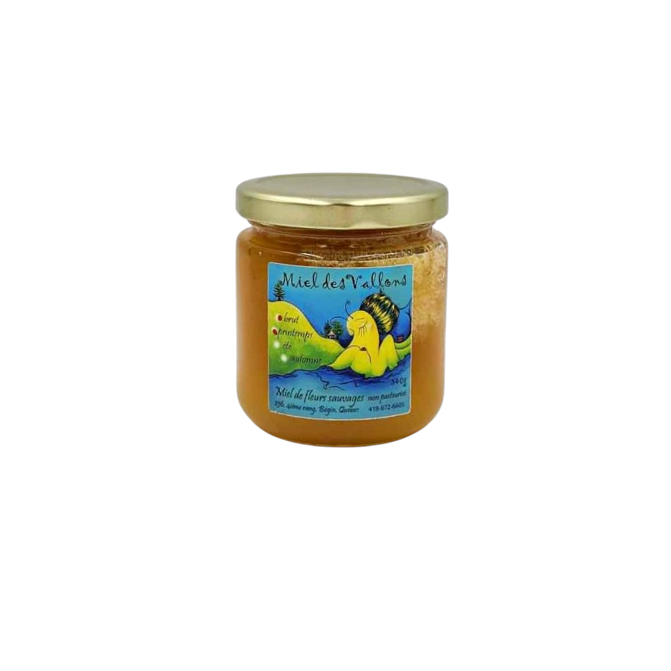 Miel de printemps brut - 340g - Miel des vallons