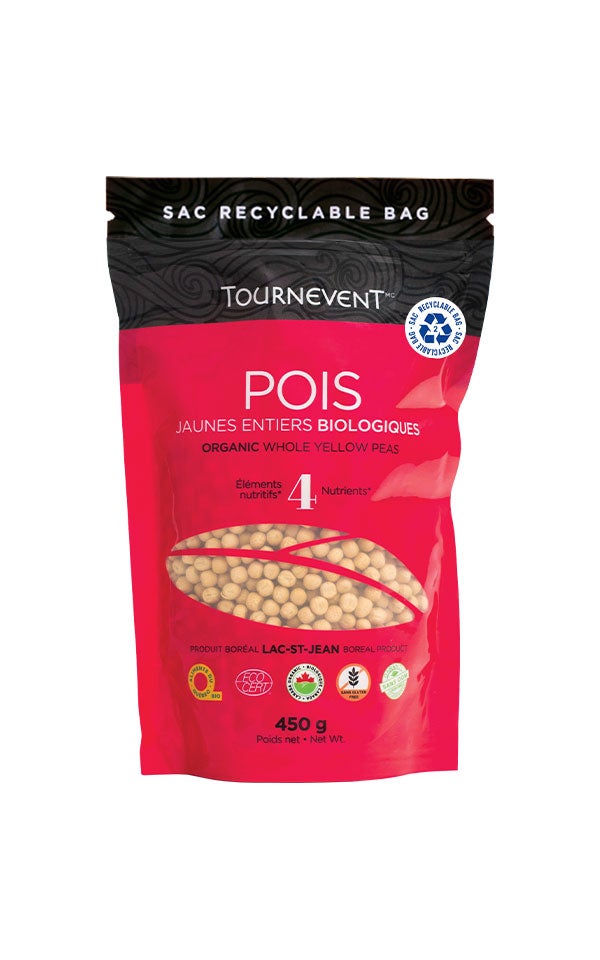 Pois jaunes entiers bio - Tournevent - 450 g