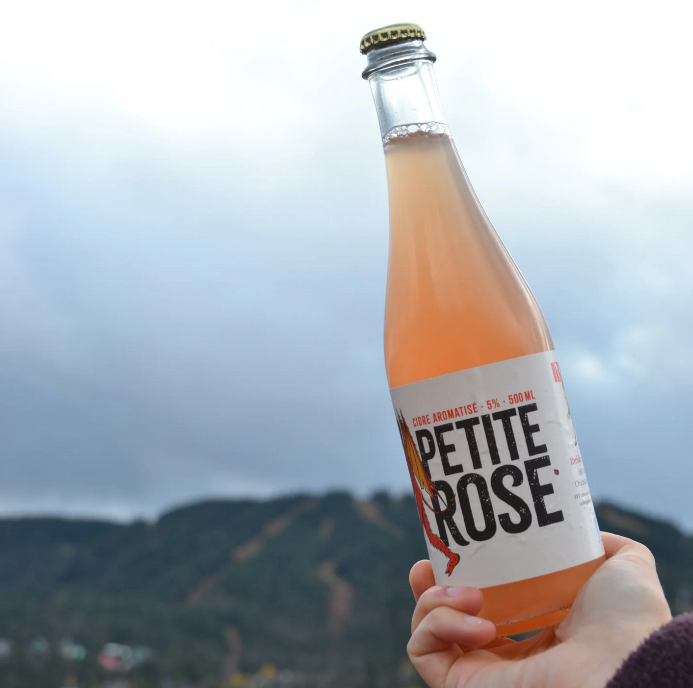 Petite Rose Cidre aromatisé 5% - Ibride cidre nature - 500 ml