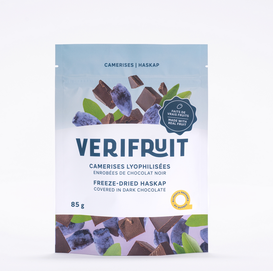 Camerises lyophilisées enrobées de chocolat noir - Verifruit - 85g